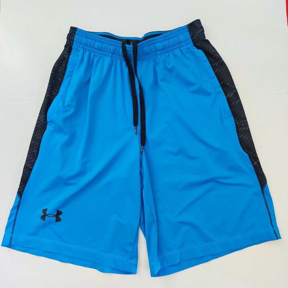 Under Armour athletic/ basketball short men's size S blue grey lightweight